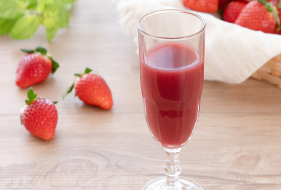 春いちご+ラズベリードリンク