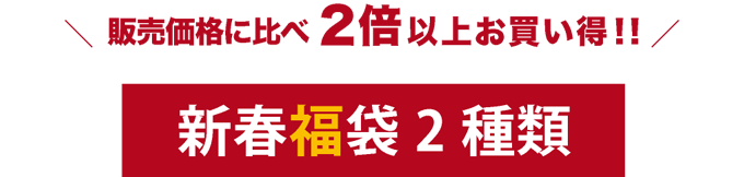 販売価格の2倍以上お買い得！！新春福袋2種類